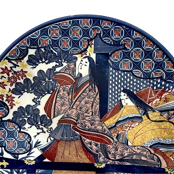 Vintage Japan Large 13" Hand Painted UOGC Geisha Decorative Plate/Wall Plaque - Picture 6 of 11